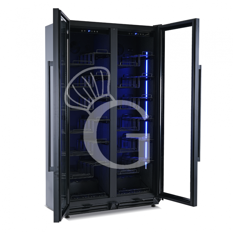 copy of Espositore refrigerato per vino - 3+1 ripiani cromati - capacità 85 LT - temp. + 4° C / + 10° C