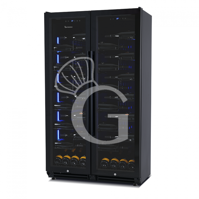 copy of Espositore refrigerato per vino - 3+1 ripiani cromati - capacità 85 LT - temp. + 4° C / + 10° C