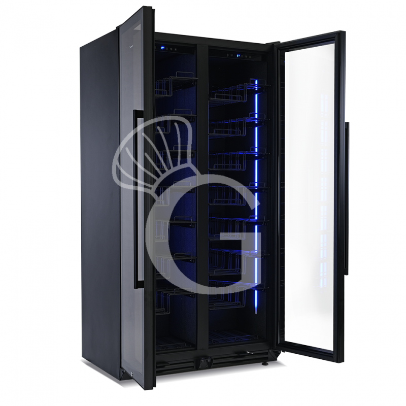 copy of Espositore refrigerato per vino - 3+1 ripiani cromati - capacità 85 LT - temp. + 4° C / + 10° C