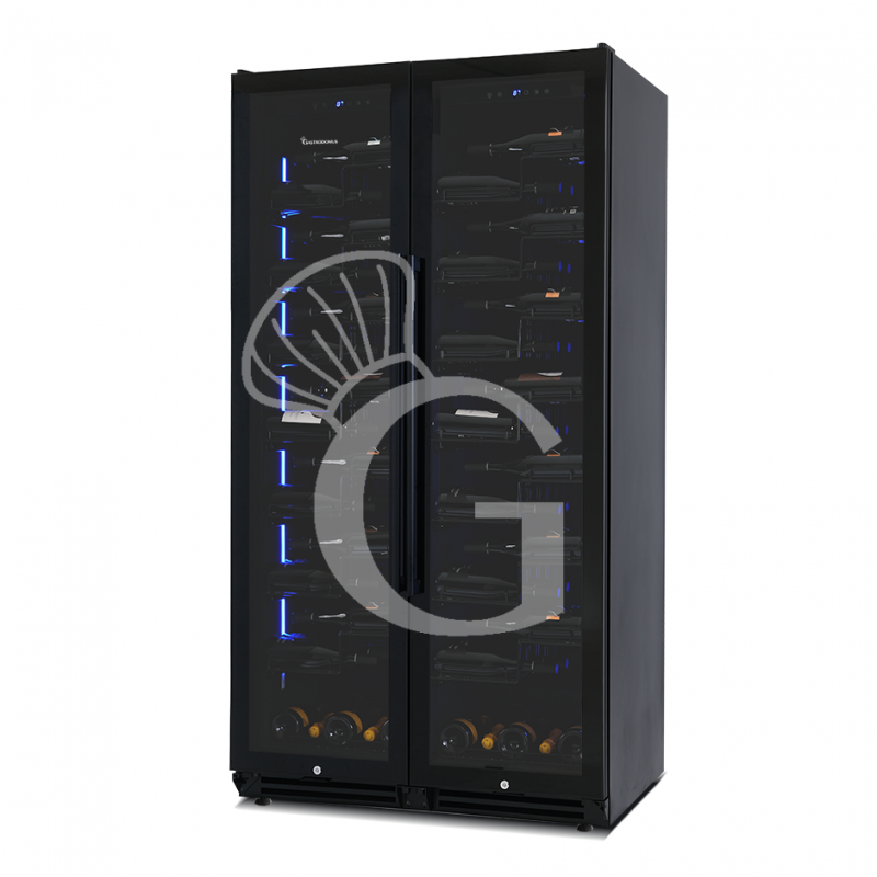 copy of Espositore refrigerato per vino - 3+1 ripiani cromati - capacità 85 LT - temp. + 4° C / + 10° C