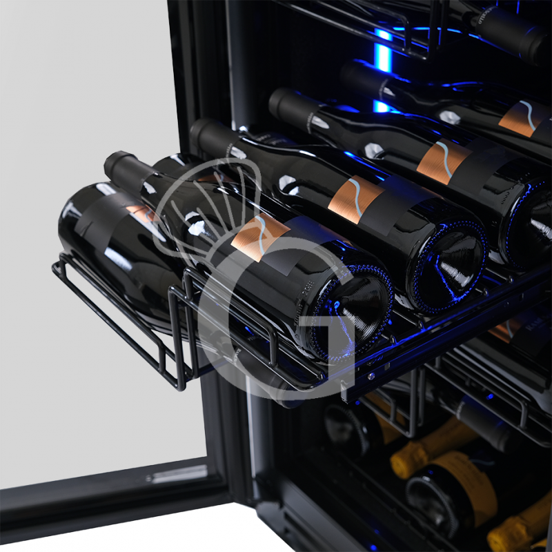 copy of Espositore refrigerato per vino - 3+1 ripiani cromati - capacità 85 LT - temp. + 4° C / + 10° C