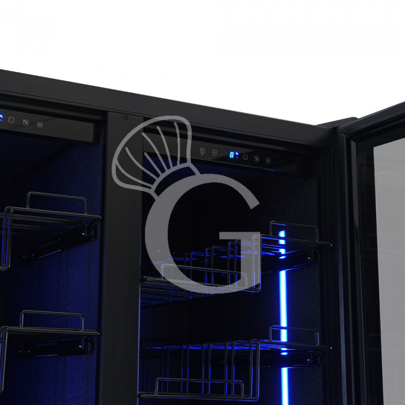 copy of Espositore refrigerato per vino - 3+1 ripiani cromati - capacità 85 LT - temp. + 4° C / + 10° C