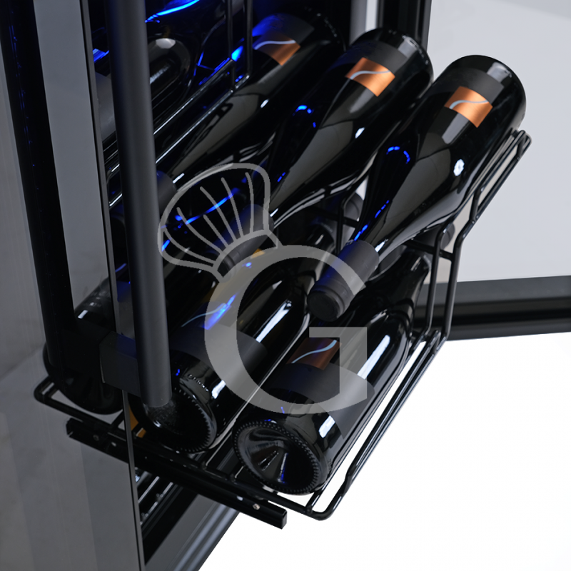 copy of Espositore refrigerato per vino - 3+1 ripiani cromati - capacità 85 LT - temp. + 4° C / + 10° C