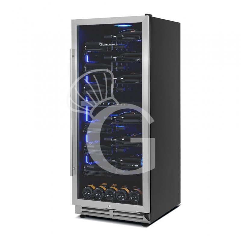 copy of Espositore refrigerato per vino - 3+1 ripiani cromati - capacità 85 LT - temp. + 4° C / + 10° C