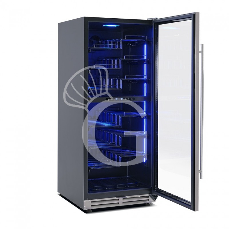 copy of Espositore refrigerato per vino - 3+1 ripiani cromati - capacità 85 LT - temp. + 4° C / + 10° C