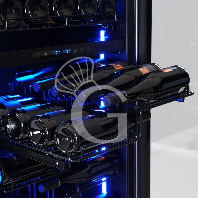 copy of Espositore refrigerato per vino - 3+1 ripiani cromati - capacità 85 LT - temp. + 4° C / + 10° C