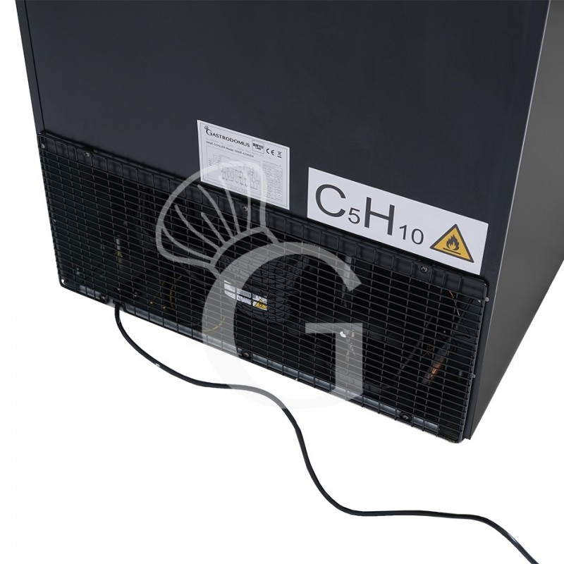 copy of Espositore refrigerato per vino - 3+1 ripiani cromati - capacità 85 LT - temp. + 4° C / + 10° C