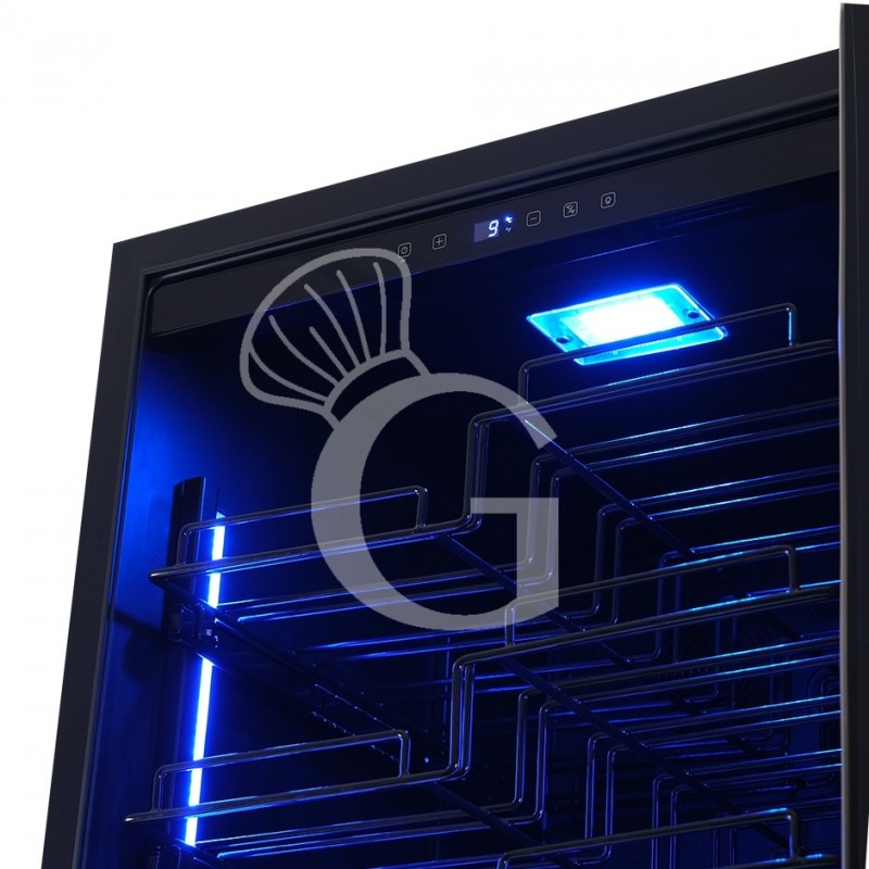 copy of Espositore refrigerato per vino - 3+1 ripiani cromati - capacità 85 LT - temp. + 4° C / + 10° C