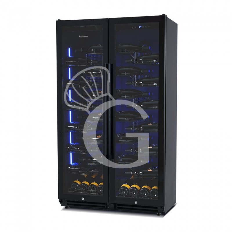 copy of Espositore refrigerato per vino - 3+1 ripiani cromati - capacità 85 LT - temp. + 4° C / + 10° C