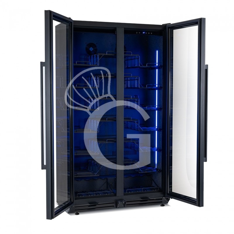 copy of Espositore refrigerato per vino - 3+1 ripiani cromati - capacità 85 LT - temp. + 4° C / + 10° C