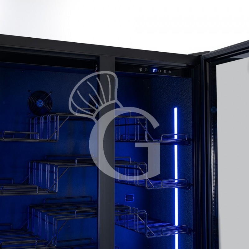 copy of Espositore refrigerato per vino - 3+1 ripiani cromati - capacità 85 LT - temp. + 4° C / + 10° C