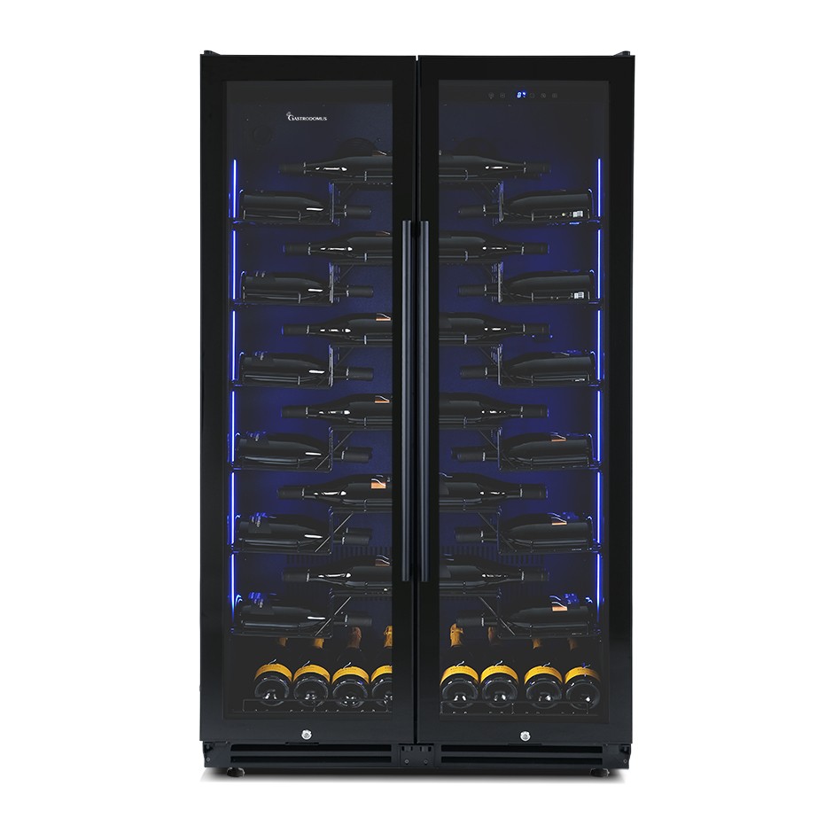 copy of Espositore refrigerato per vino - 3+1 ripiani cromati - capacità 85 LT - temp. + 4° C / + 10° C