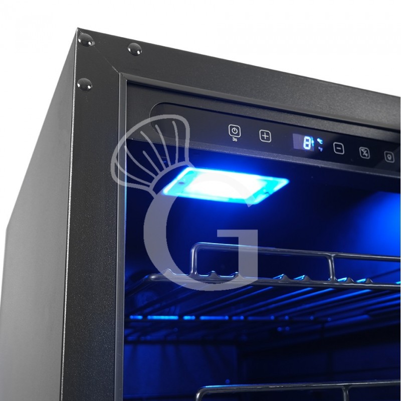 copy of Espositore refrigerato per vino - 3+1 ripiani cromati - capacità 85 LT - temp. + 4° C / + 10° C