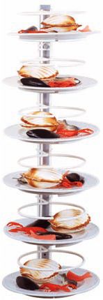 Tellerstapler Wandmodell, 12 Teller (Durchmesser: 180/230 mm), B 420 mm x T 200 mm x H 900 mm