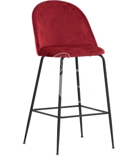 Barhocker "RICH", Metallstruktur, lackiert, mit Samtbezug