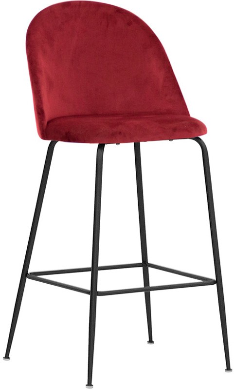 Barhocker "RICH", Metallstruktur, lackiert, mit Samtbezug