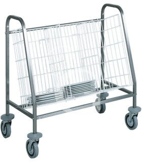 Abräumwagen/Tellerwagen, B 880 mm x T 500 mm x H 920 mm