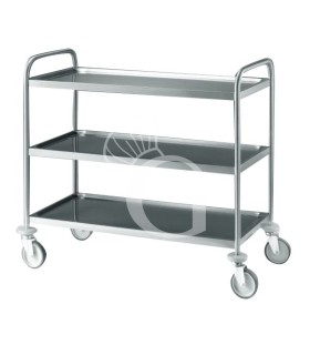 Servicewagen – Edelstahl – 3 Ablagen 1000 x 500 mm – 180 Kg