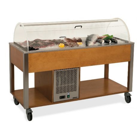 Gekühlter Wagen für Fisch, +4°C/+10°C, B 1610 mm x T 680 mm x H 1200 mm