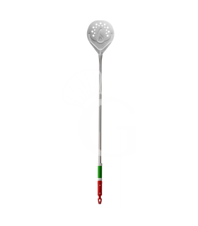 copy of Pala per cuocere forata in acciaio inox - diametro 18 cm - altezza 170 cm