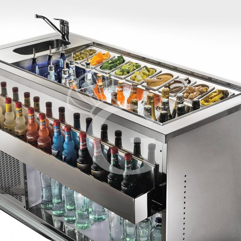 copy of Banco bar refrigerato con motore incorporato, temperatura +4°C/+8°C, L 1044 mm x P 550 mm x H 920 mm