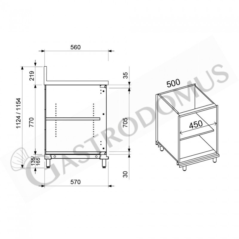 copy of Banco bar neutro a giorno L 250 mm x P 550 mm x H 920 mm