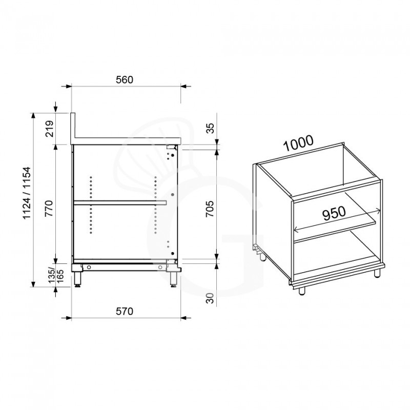 copy of Banco bar neutro a giorno L 250 mm x P 550 mm x H 920 mm