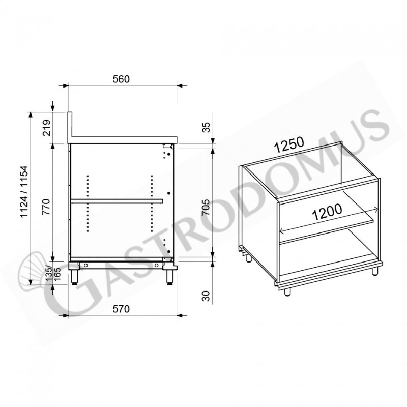 copy of Banco bar neutro a giorno L 250 mm x P 550 mm x H 920 mm