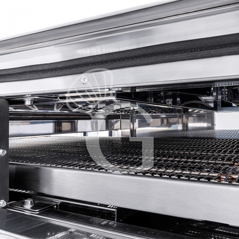 Professioneller Durchlaufpizzaofen, dreiphasig, Förderband 400 mm