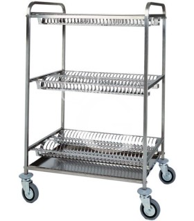 Teller- und Glasabtropfwagen, 3 Abtropfbretter, B 1100 mm x T 620 mm x H 1340 mm