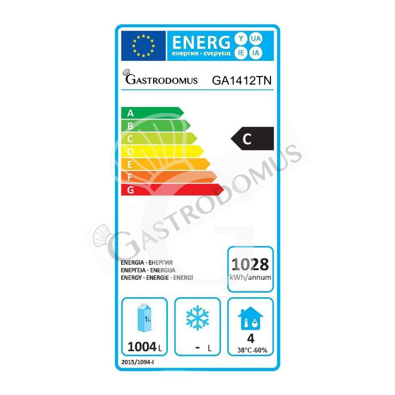 Kühlschrank (1333 Liter), Umluftkühlung, 2-türig, -2°C /+8°C, Full Optional, Energieklasse C