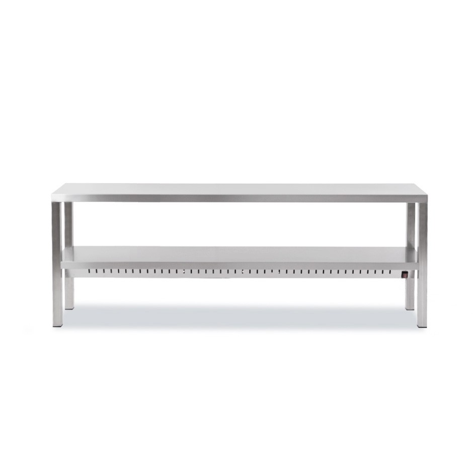 WÄRMEBRÜCKE MIT LAMPEN, 2 ETAGEN B 1200 x T 350 x H 700 mm