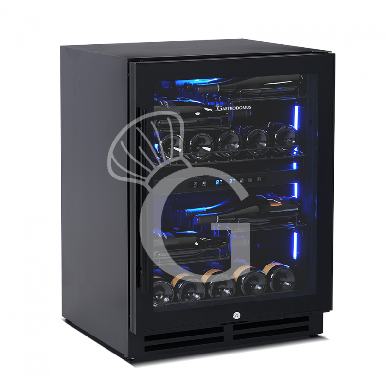 copy of Espositore refrigerato per vino - 3+1 ripiani cromati - capacità 85 LT - temp. + 4° C / + 10° C