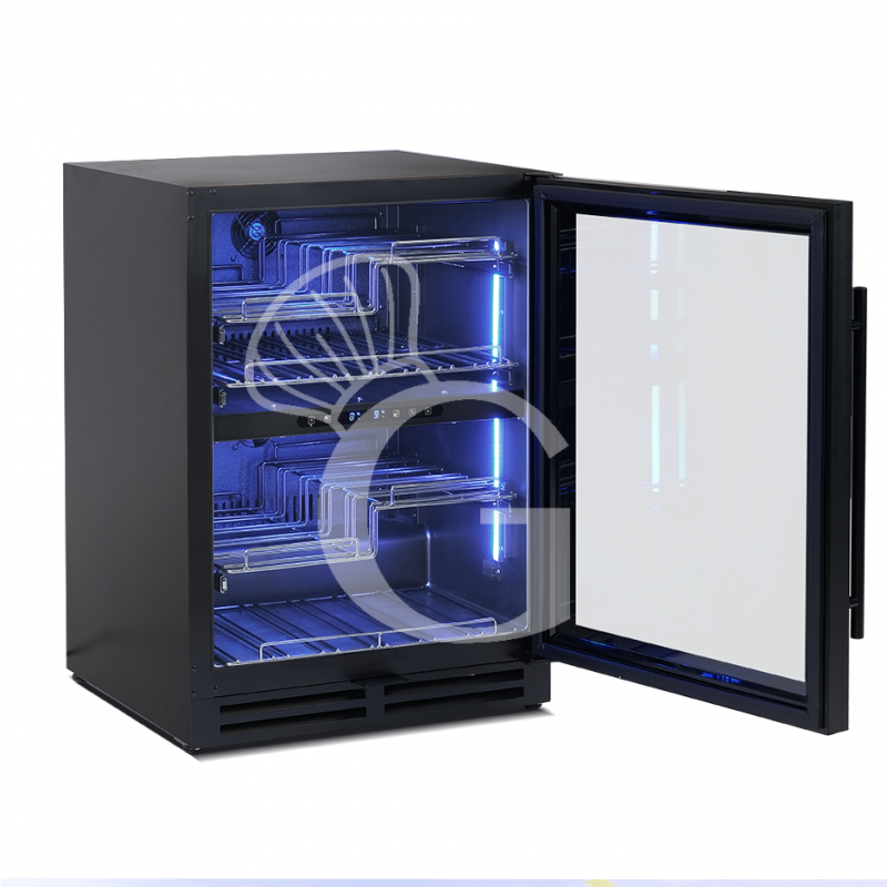 copy of Espositore refrigerato per vino - 3+1 ripiani cromati - capacità 85 LT - temp. + 4° C / + 10° C