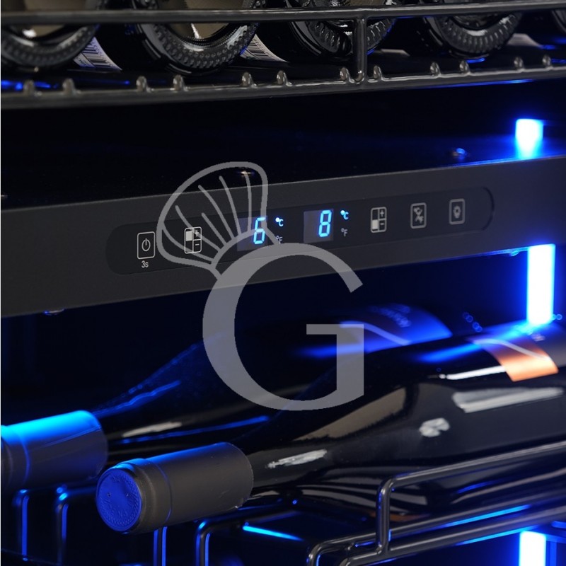 copy of Espositore refrigerato per vino - 3+1 ripiani cromati - capacità 85 LT - temp. + 4° C / + 10° C