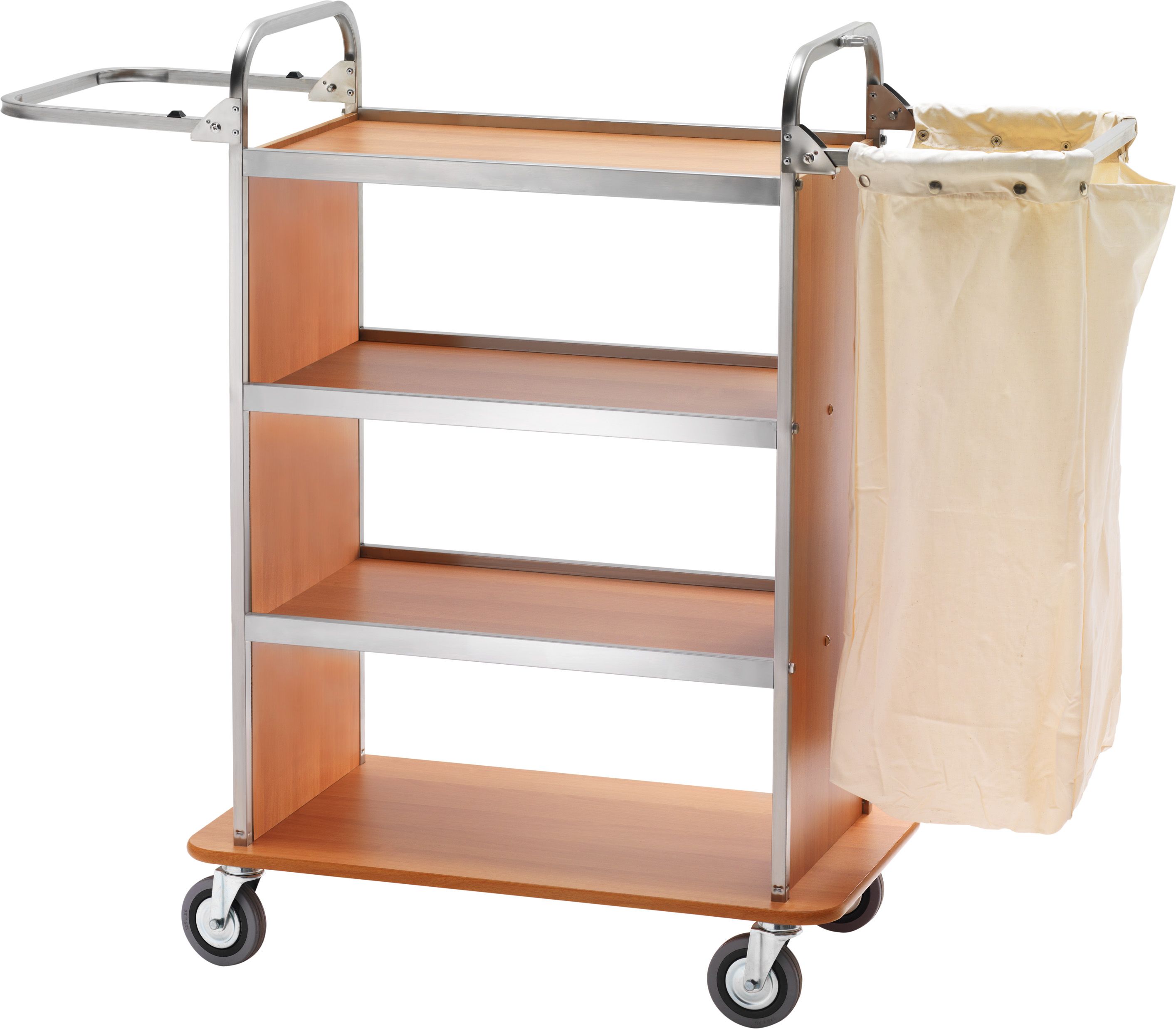 Wäschewagen aus Edelstahl, Klappbügel, B 900 mm x T 500 mm x H 1230 mm