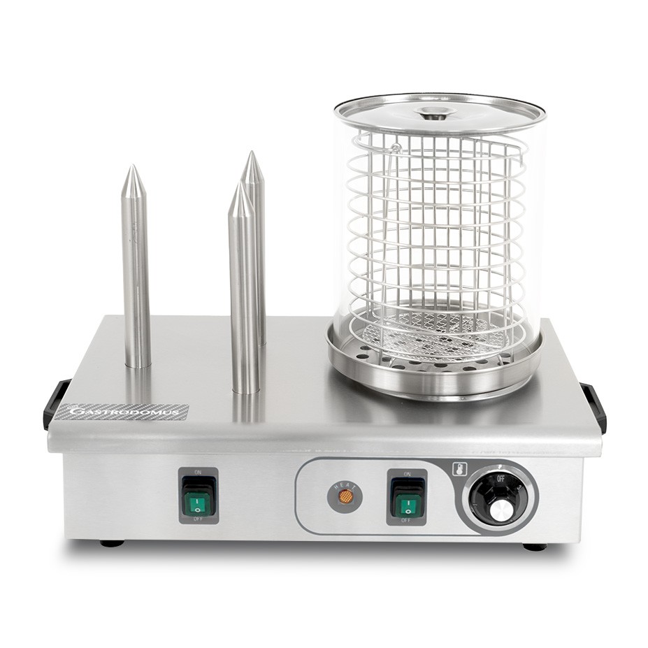 Hot Dog-Kocher, Leistung 700 W, 3 Spieße B 480 mm x T 310 mm x H 413 mm