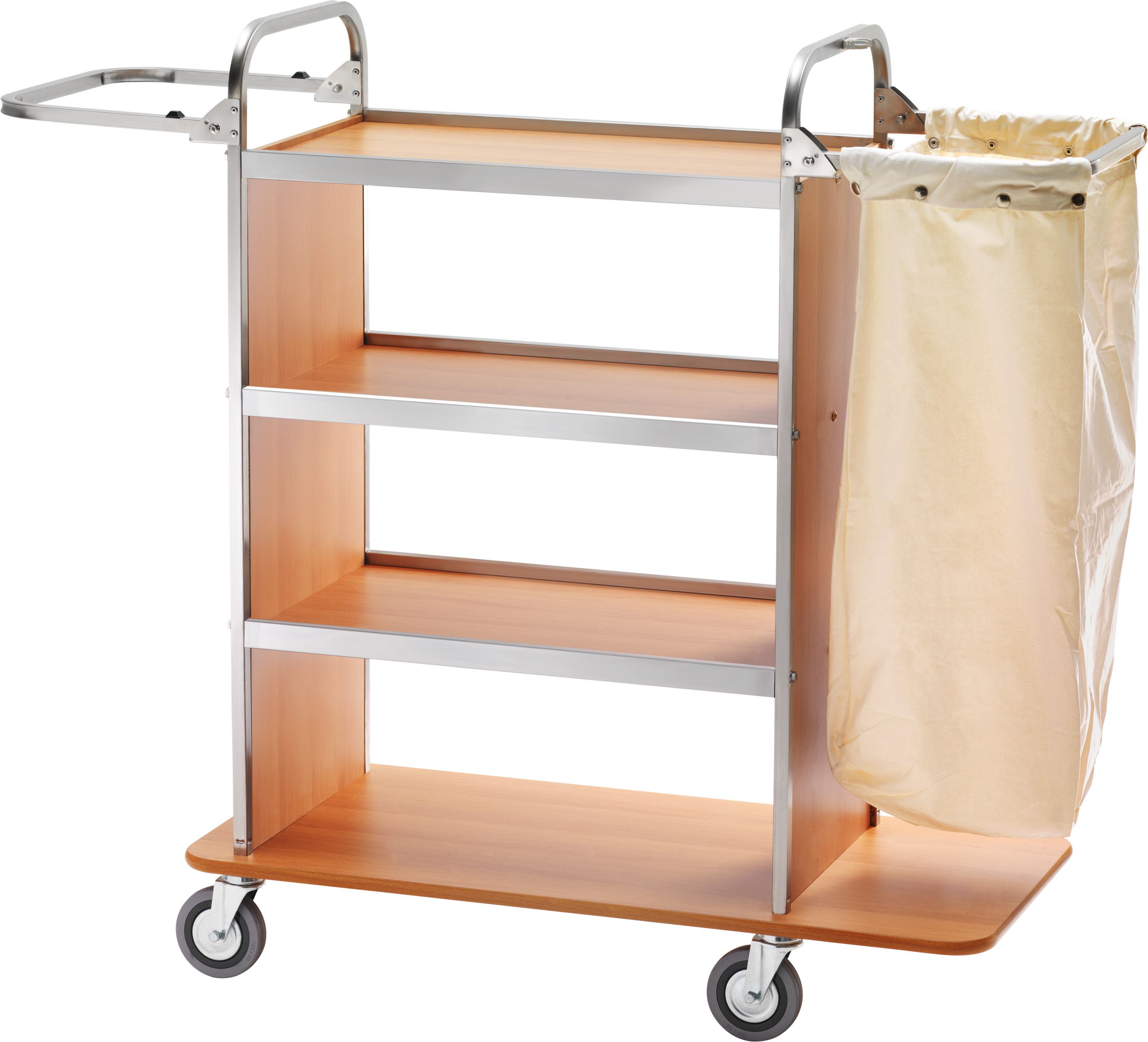 Wäschewagen aus Edelstahl, Klappbügel, B 1100 mm x T 500 mm x H 1230 mm