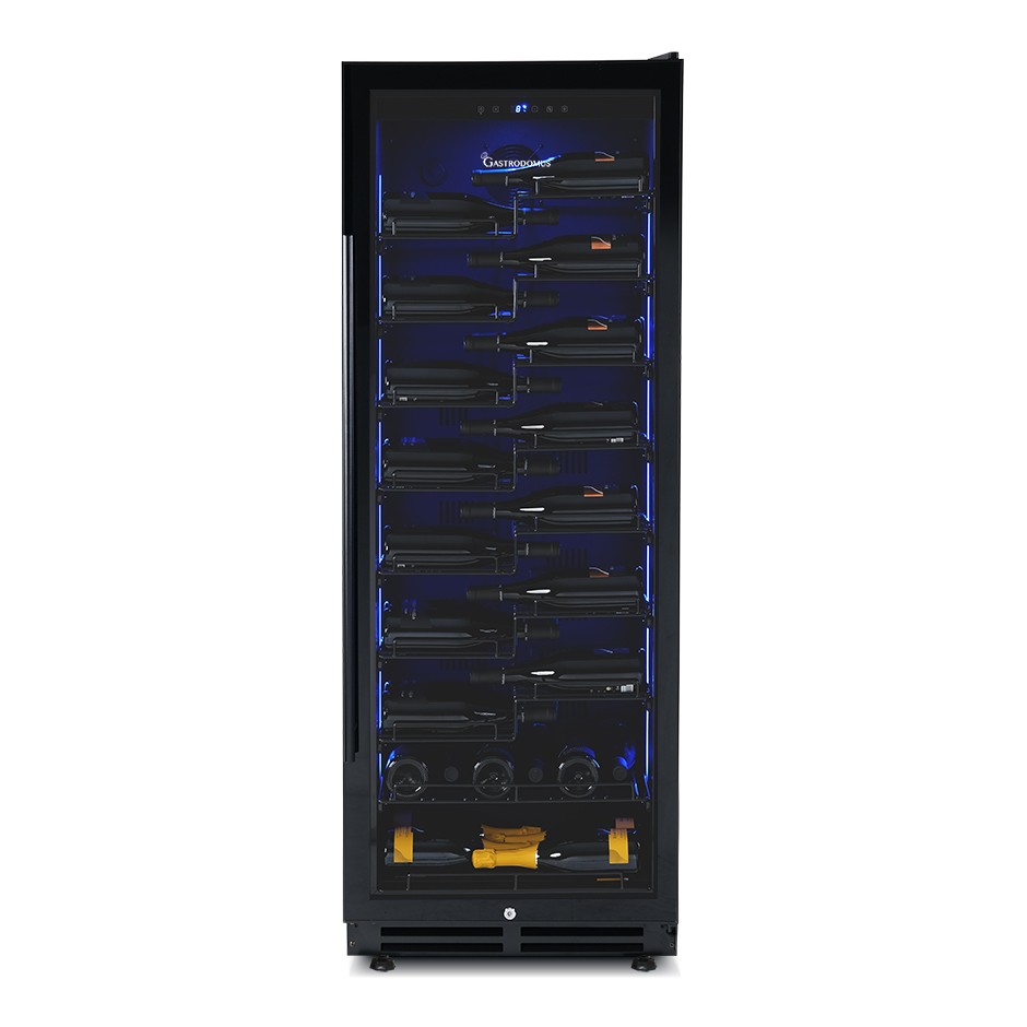 copy of Espositore refrigerato per vino - 3+1 ripiani cromati - capacità 85 LT - temp. + 4° C / + 10° C