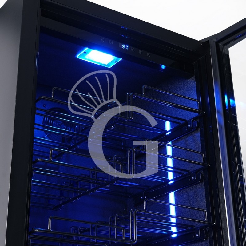 copy of Espositore refrigerato per vino - 3+1 ripiani cromati - capacità 85 LT - temp. + 4° C / + 10° C