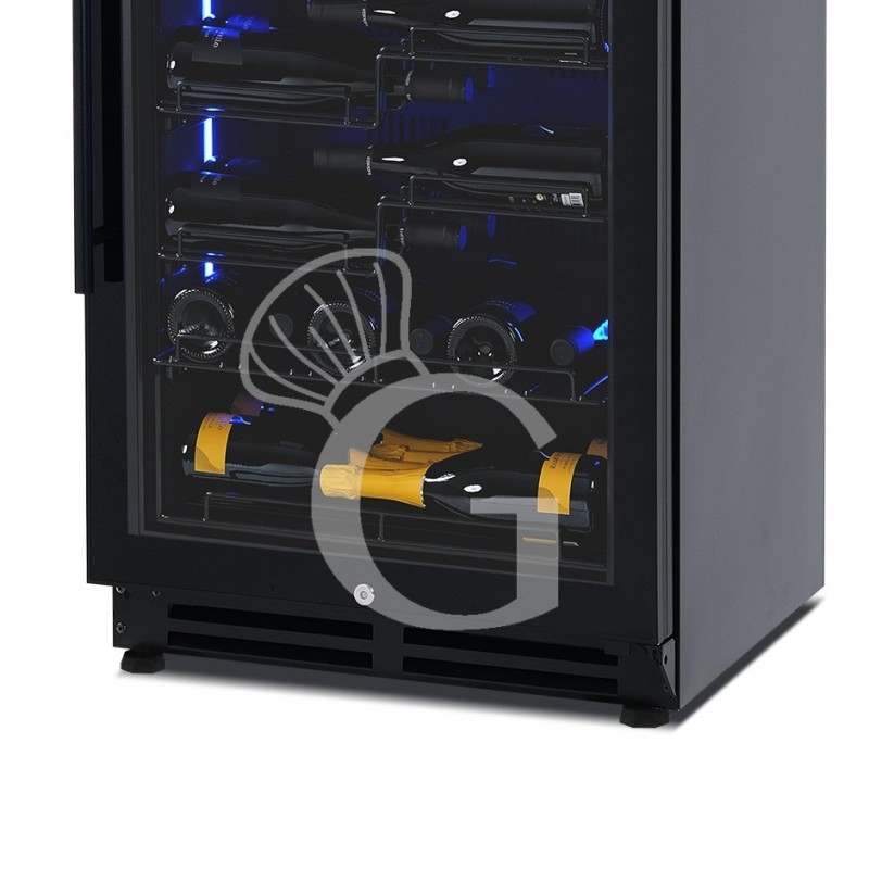 copy of Espositore refrigerato per vino - 3+1 ripiani cromati - capacità 85 LT - temp. + 4° C / + 10° C