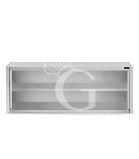 Offener Wandhängeschrank, Edelstahl, 1 Zwischenboden, B 1900 mm x T 400 mm x H 660 mm