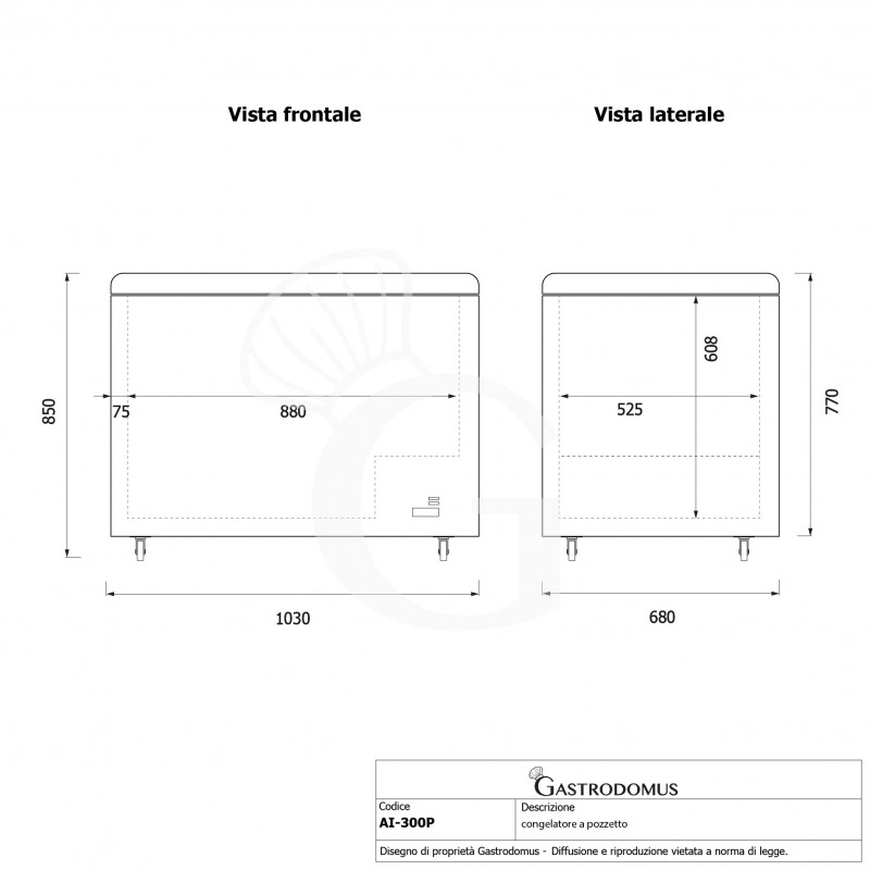 copy of Congelatore a pozzetto refrigerazione statica, 225 litri e temperatura - 12°C/-22°C