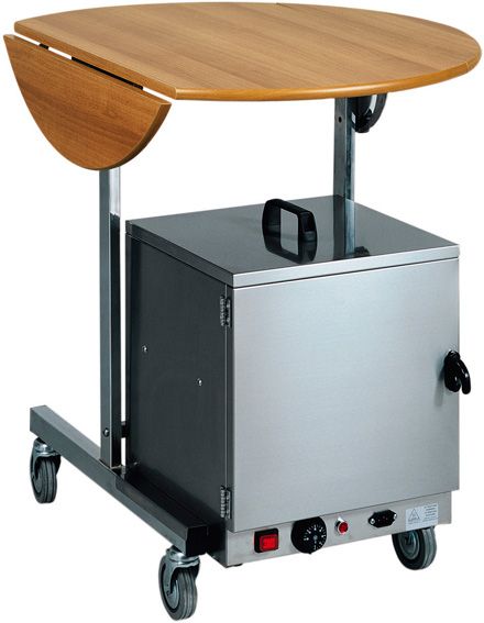 Frühstückswagen auf Rollen, rund, Durchmesser 800 mm, H 800 mm