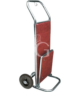 Klappbarer Gepäckwagen/Gepäckkarre, Edelstahl, 2 Rollen