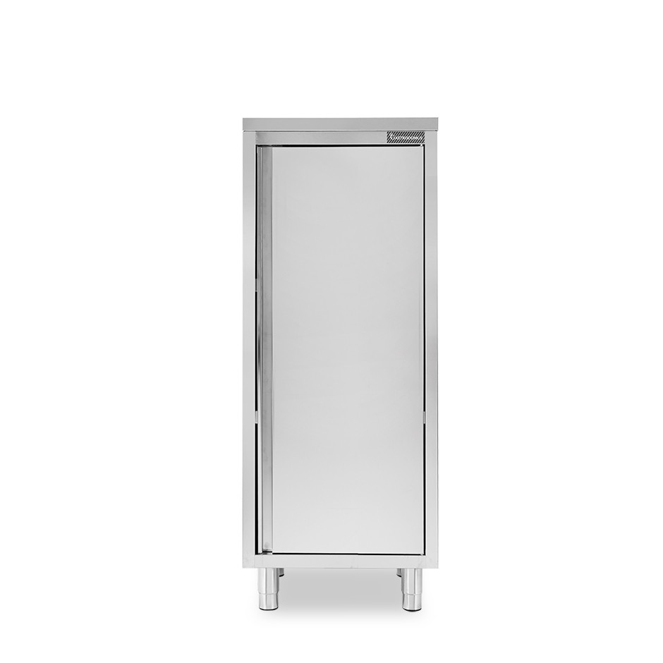 Edelstahlschrank, 1 Flügeltür, 2 Zwischenböden, B 500 mm x T 500 mm x H 1500 mm