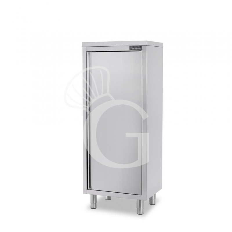 Edelstahlschrank, 1 Flügeltür, 2 Zwischenböden, B 500 mm x T 700 mm x H 1500 mm