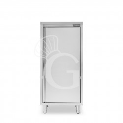 Edelstahlschrank, 1 Flügeltür, 2 Zwischenböden, B 700 mm x T 500 mm x H 1500 mm