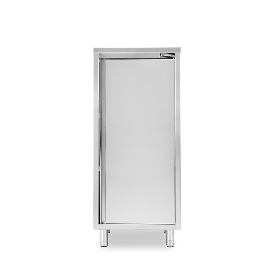 Edelstahlschrank, 1 Flügeltür, 2 Zwischenböden, B 600 mm x T 600 mm x H 1500 mm