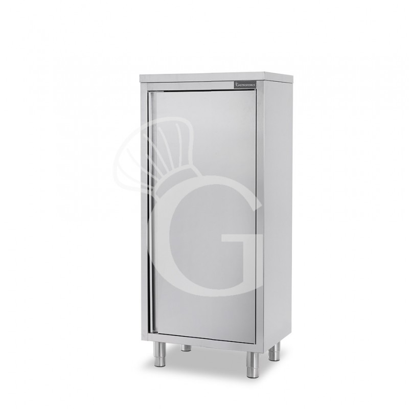 Edelstahl Universalschrank, 1 Flügeltür, 2 Einlegeböden, B 600 mm x T 700 mm x H 1500 mm